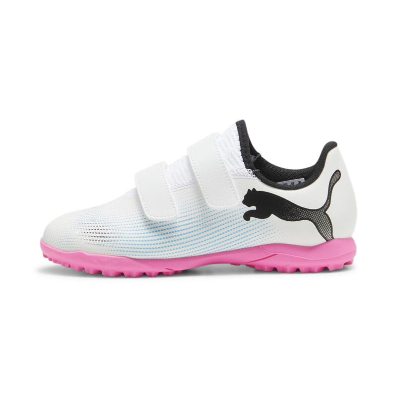 Botas de fútbol Niños FUTURE 7 PLAY TT PUMA White Black Poison Pink