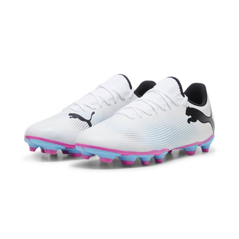 Chaussures de football FUTURE 7 PLAY FG/AG PUMA White Black Poison Pink