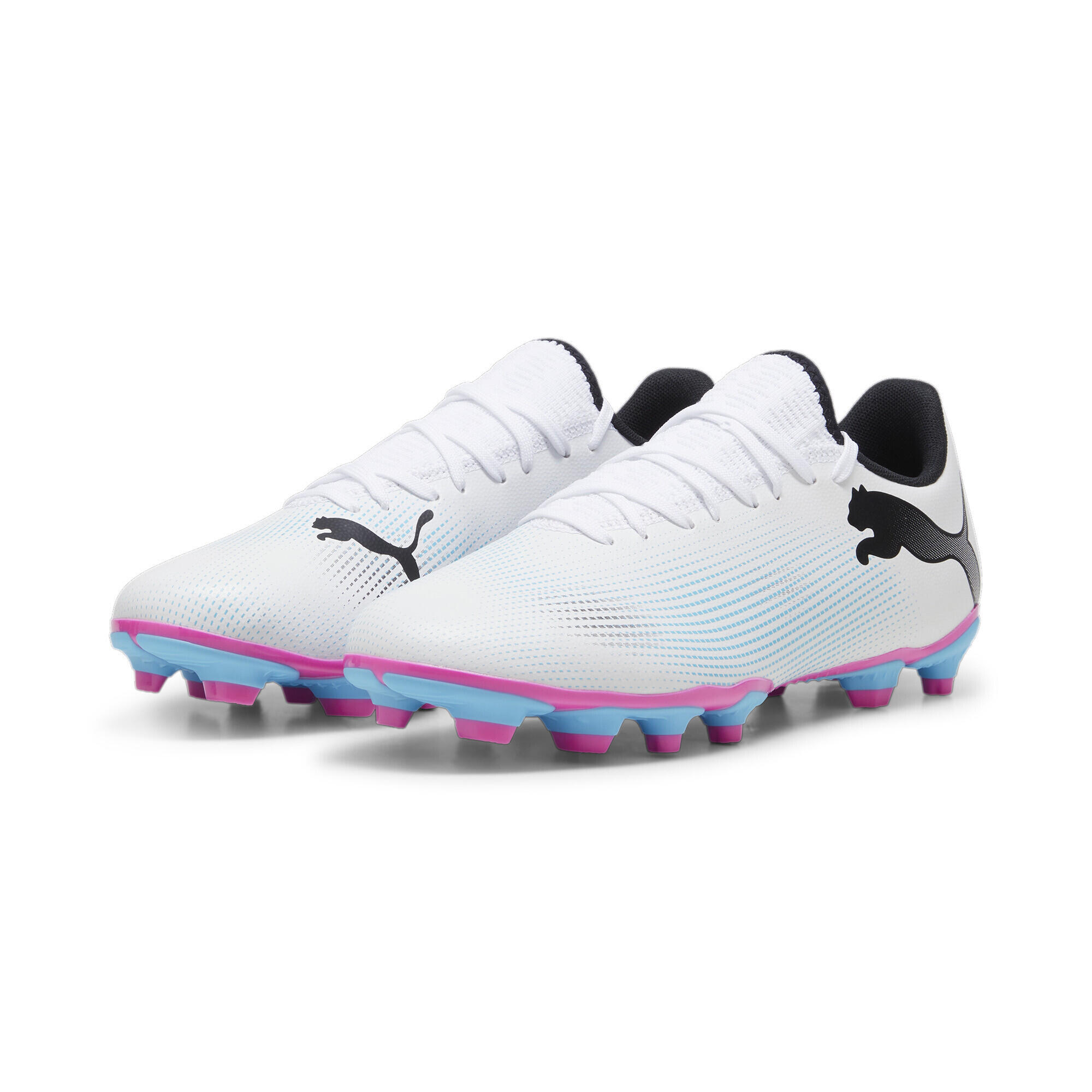 Puma - Chaussures De Football Future 7 Play Fg/ag Puma White Black Poison Pink - Chaussures De Football - Blanc|noir|rose - 42 - Decathlon
