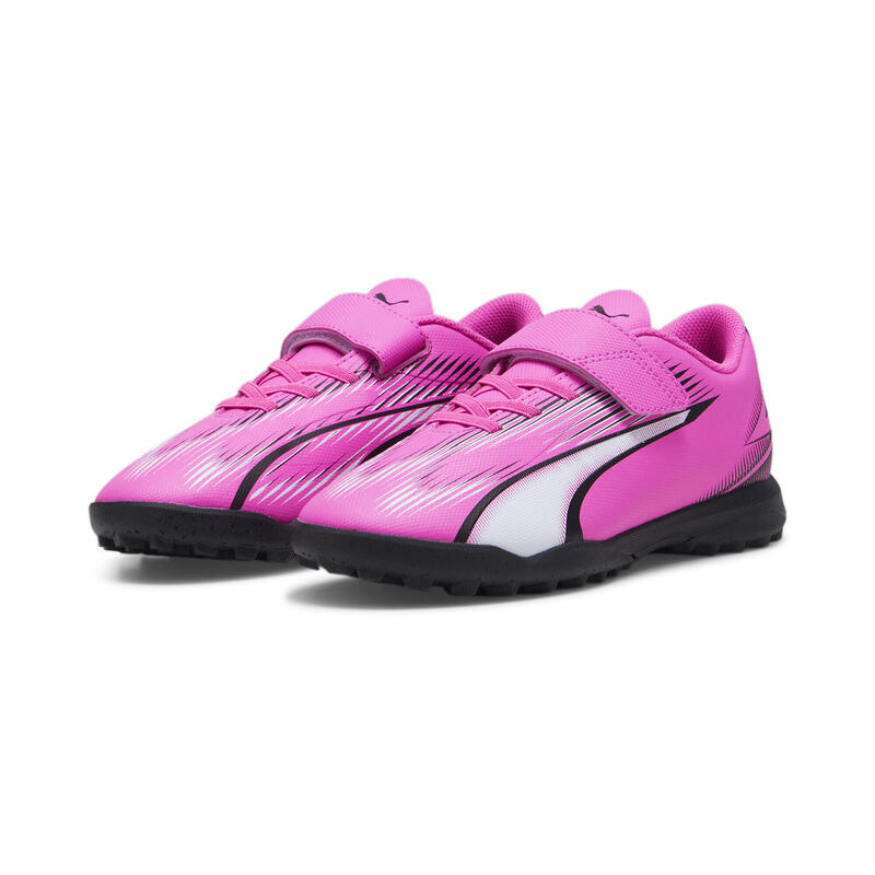 Scarpe da calcio ULTRA PLAY TT da ragazzi PUMA Poison Pink White Black