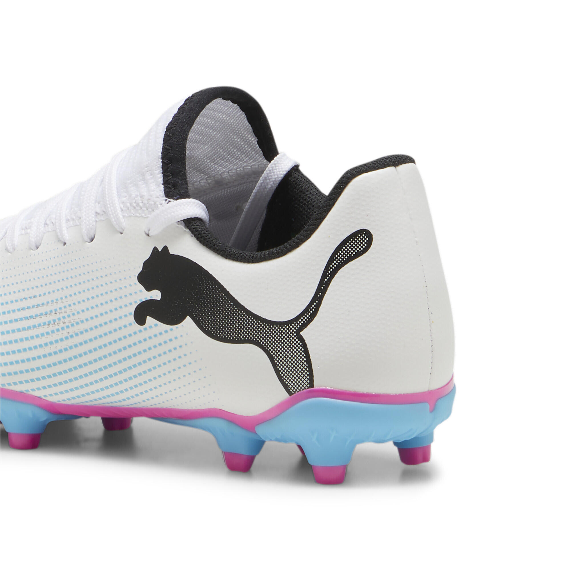 Scarpe da calcio FUTURE 7 PLAY FG/AG da ragazzi PUMA White Black Poison Pink 2/7