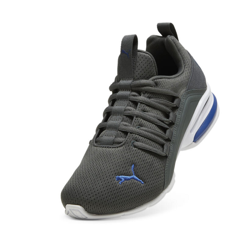 Axelion Mesh Schuhe Kinder PUMA Mineral Gray Cobalt Glaze White Blue