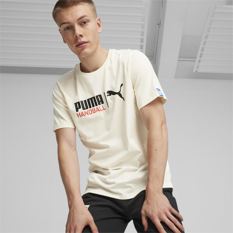 Handbal-T-shirt voor heren PUMA Sugared Almond Black Beige