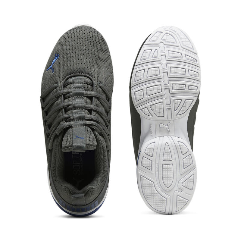 Axelion Mesh schoenen voor jongeren PUMA Mineral Gray Cobalt Glaze White Blue