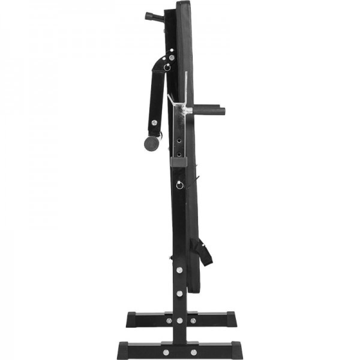 Halterbank Zwart Met 100 kg Halterset - Fitnessbank - Verstelbaar - Halterstang 7/7