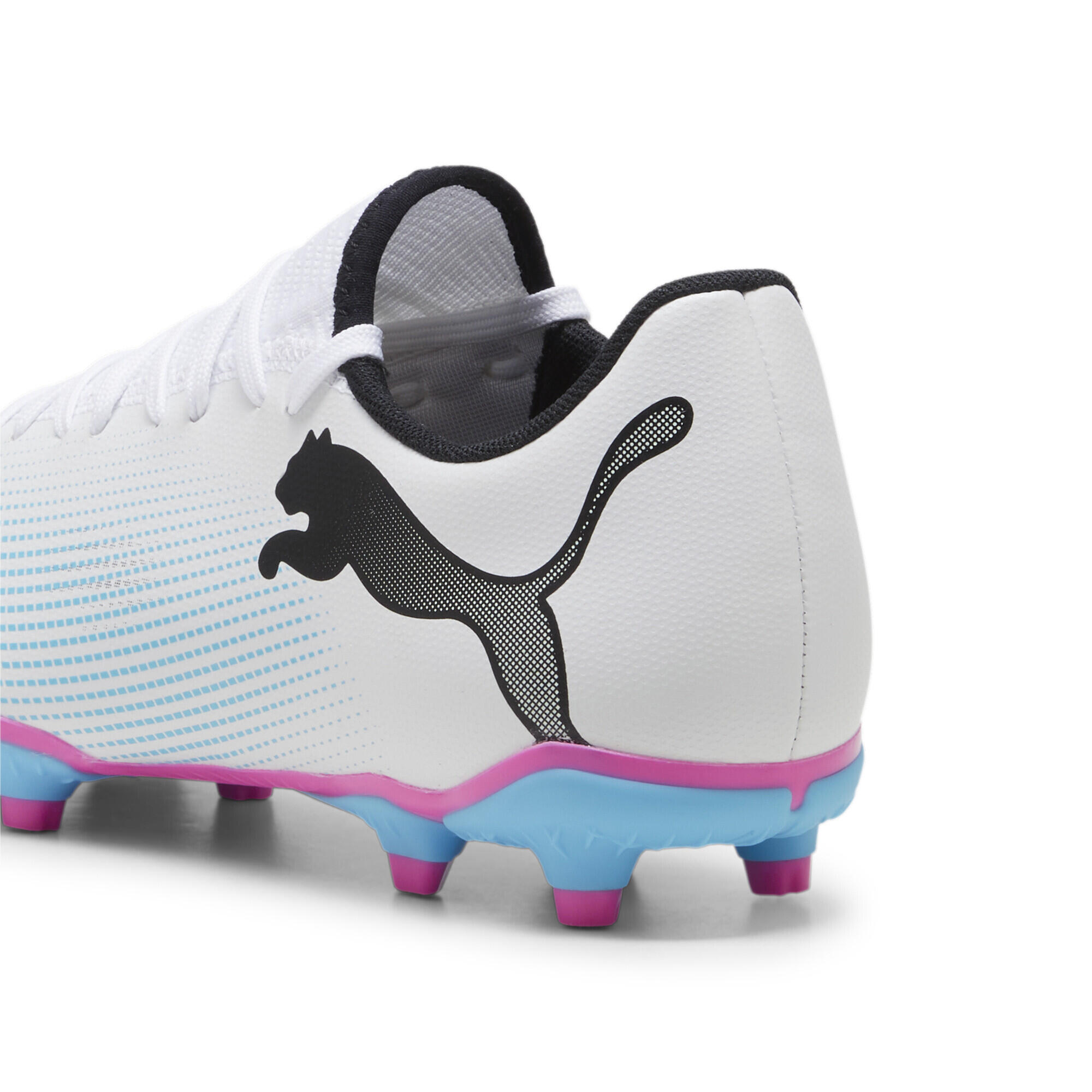 Chaussures de football FUTURE 7 PLAY FG/AG PUMA White Black Poison Pink 2/7