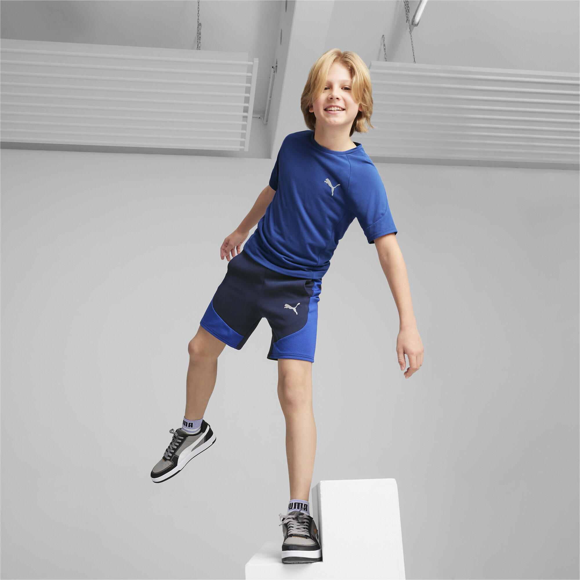 Evostripe short voor jongeren PUMA Club Navy Blue 3/5