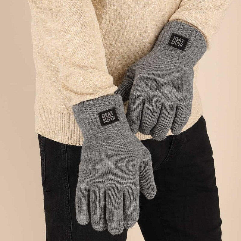 Guantes térmicos Heatkeeper para hombre Gris claro