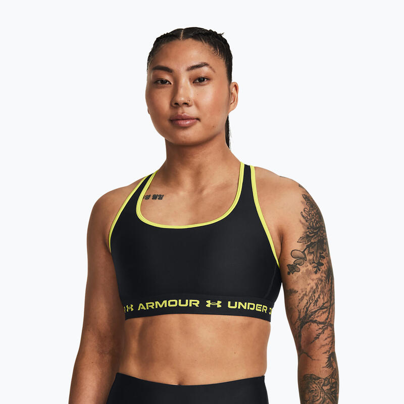 Bustieră fitness Crossback Mid, negru