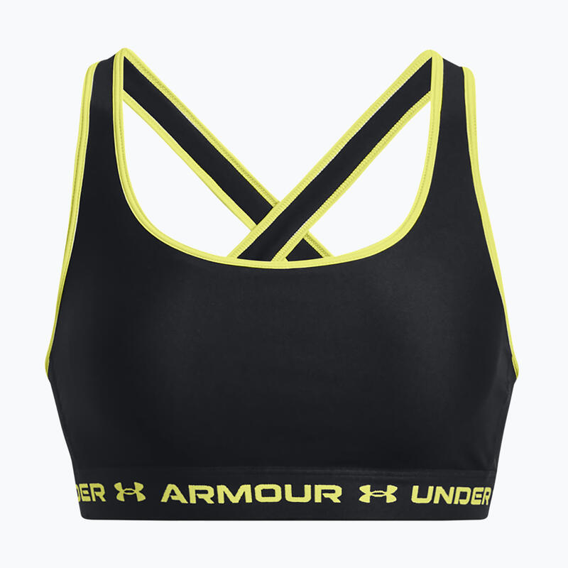 Bustieră fitness Crossback Mid, negru
