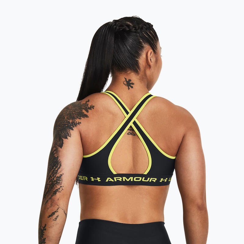 Bustieră fitness Crossback Mid, negru