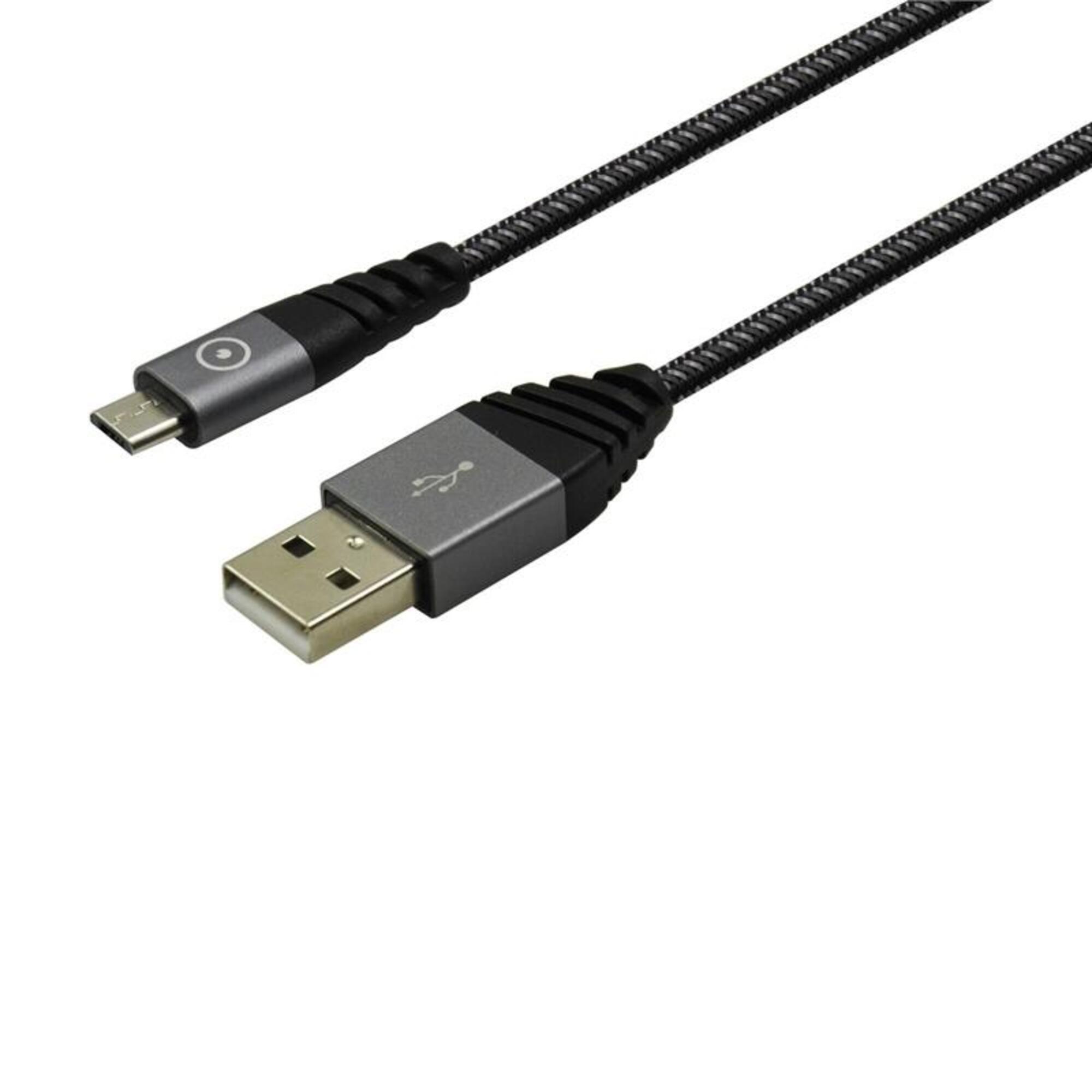muvit Tiger cable USB Micro USB 2,4A 2m gris