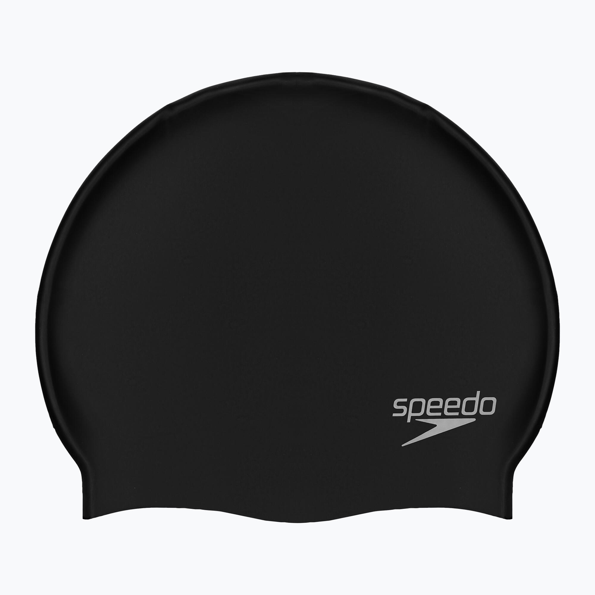 SPEEDO Badekappe FLAT Silikon Schwarz 5/5