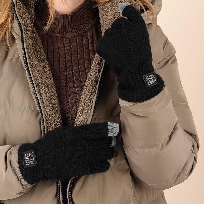 Rękawiczki termoaktywne Heatkeeper damskie z I-Touch czarne