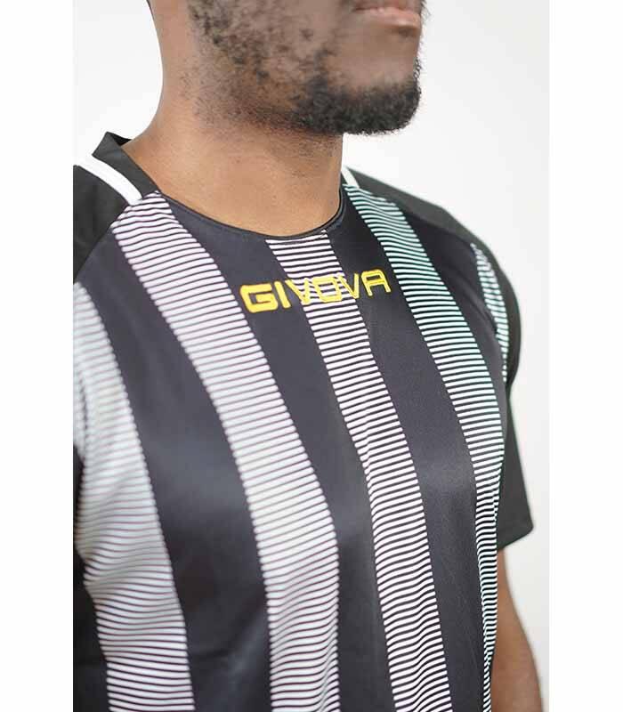 Givova Rugby sportowa koszulka czarno-biała M