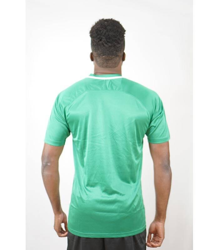 Sportshirt Givova Rugby groen-wit, korte mouw 3/4