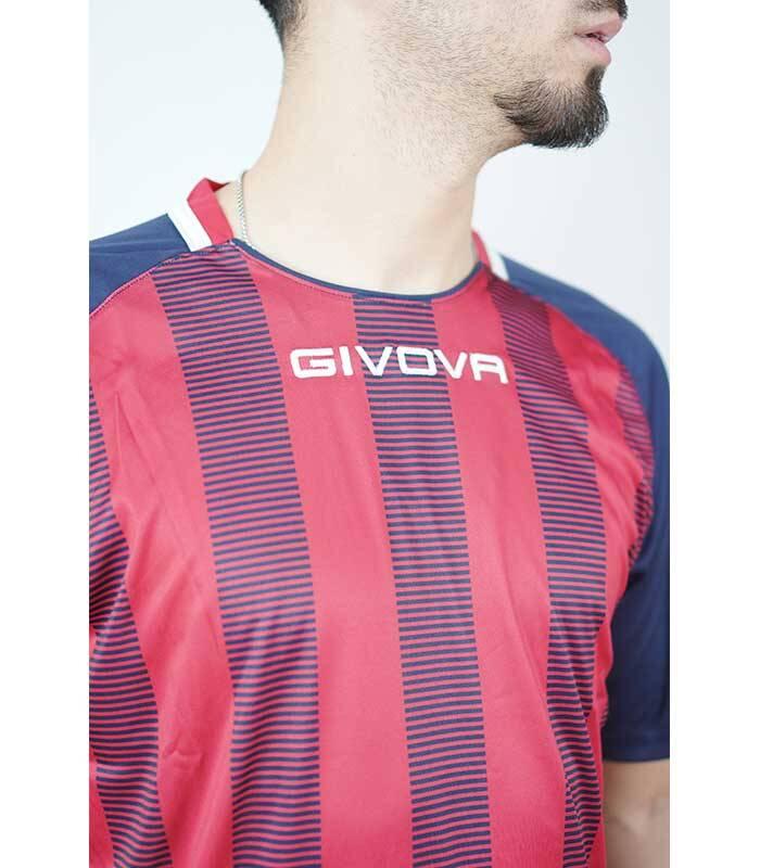 T-shirt uomo givova blu/rosso 2/3