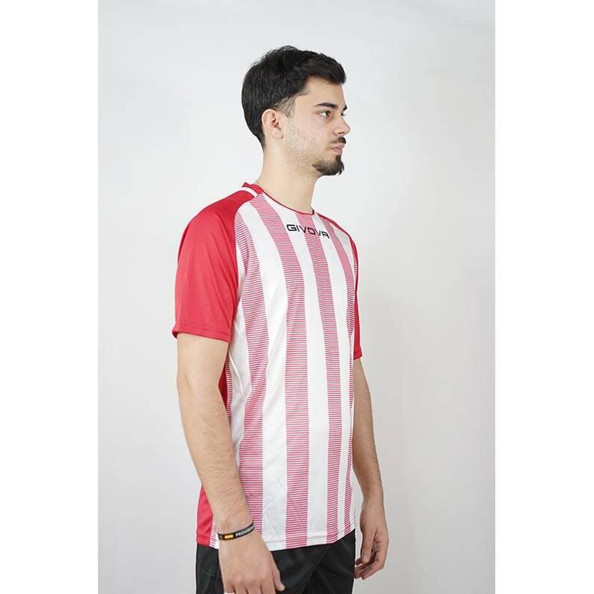 Camiseta de Fútbol Givova Tratto Rojo/Blanco Poliéster
