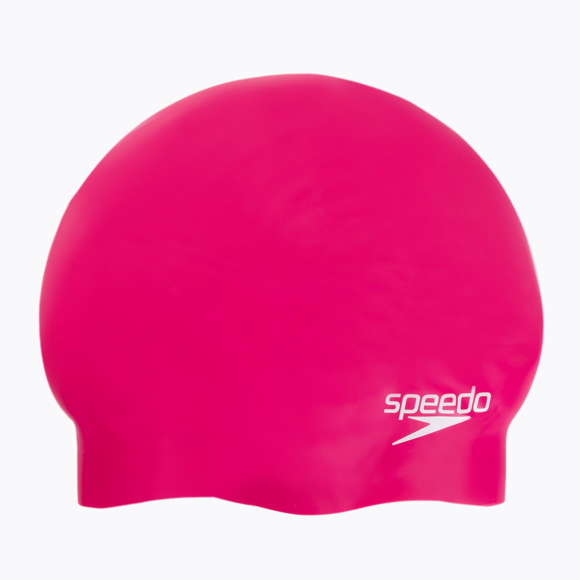 Speedo Plain Moulded Silicone Cap - Electric Pink 5/5