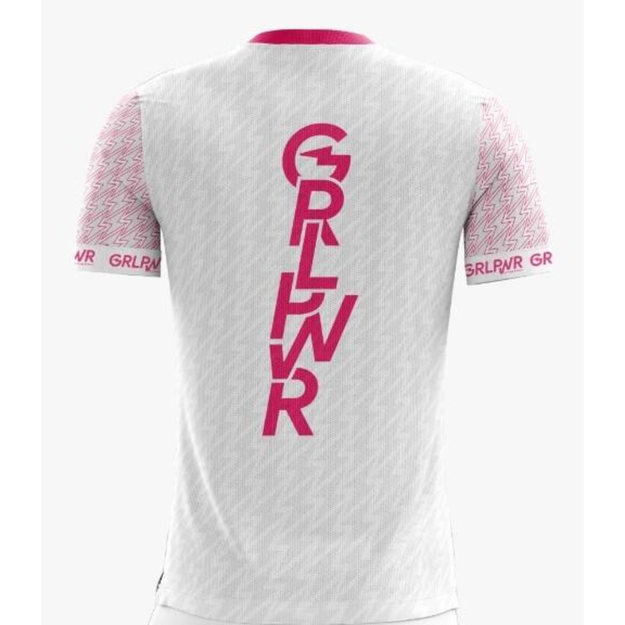 Voetbalshirt GRLPWR by Tessa Wullaert WIT (unisex) kinderen