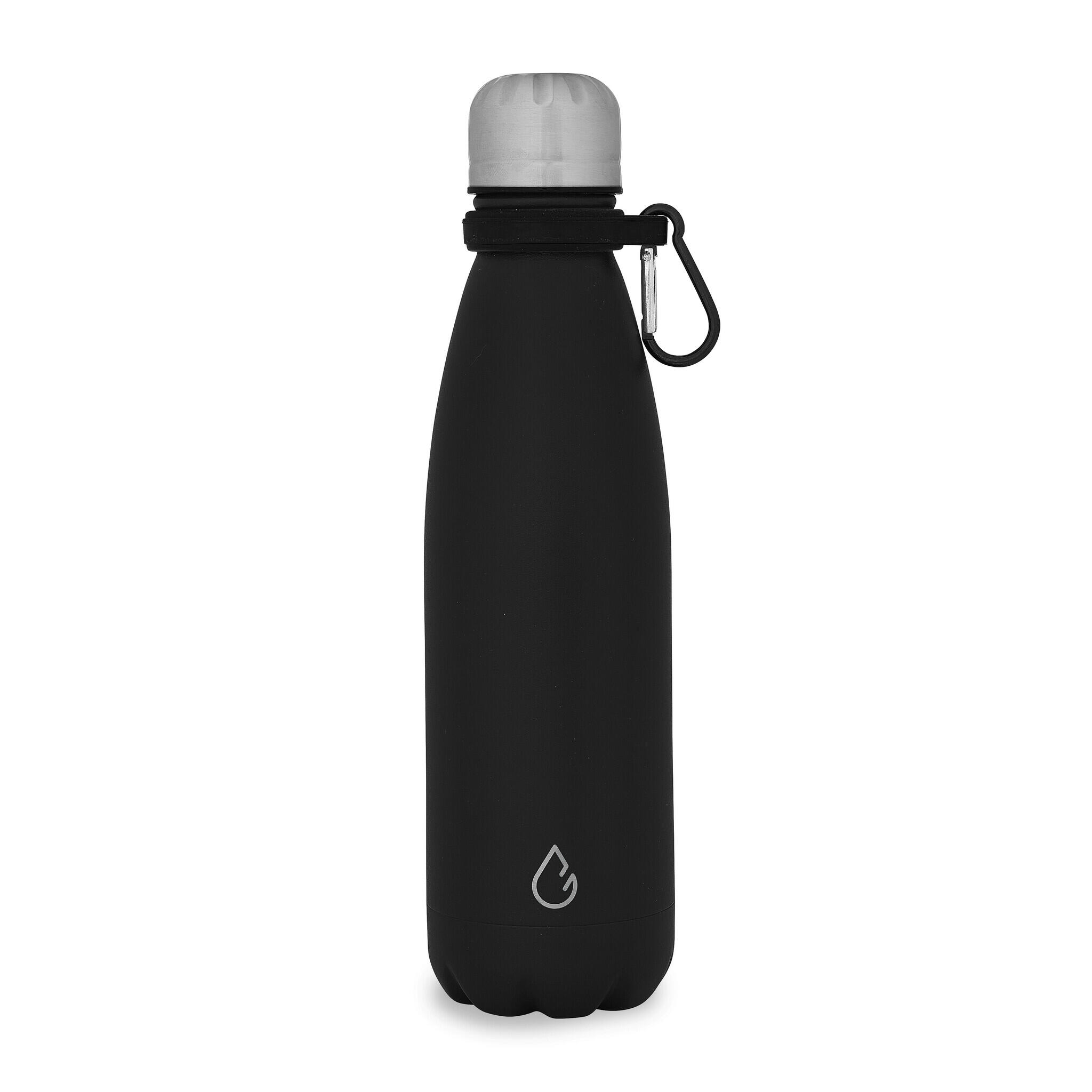 WATTAMULA FLOW waterfles RVS zwart 500 ml