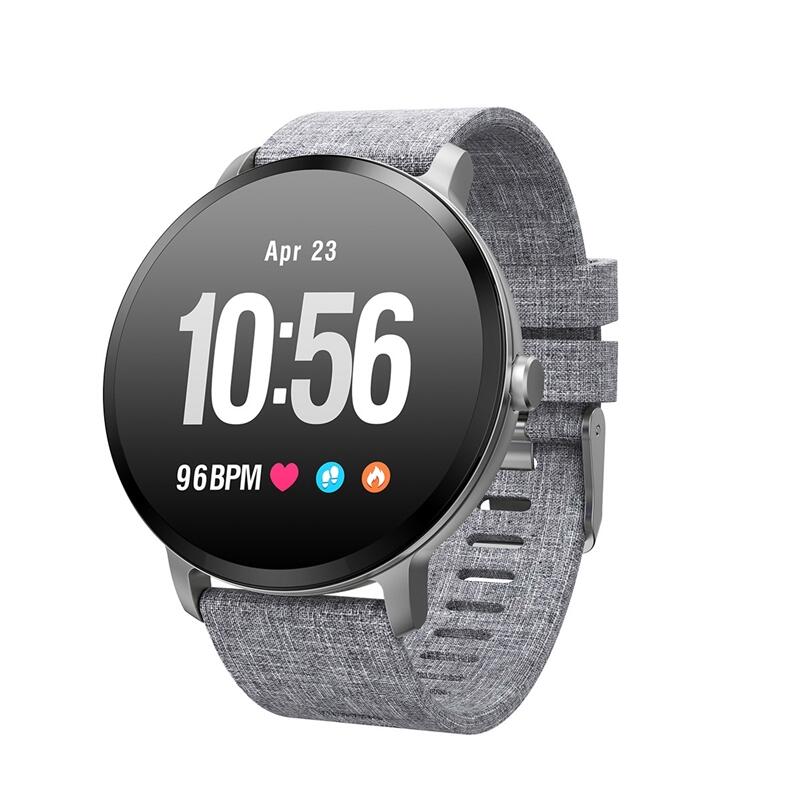 Muvit iO Reloj de Actividad y Salud HEALTH CUSTOM gris canvas