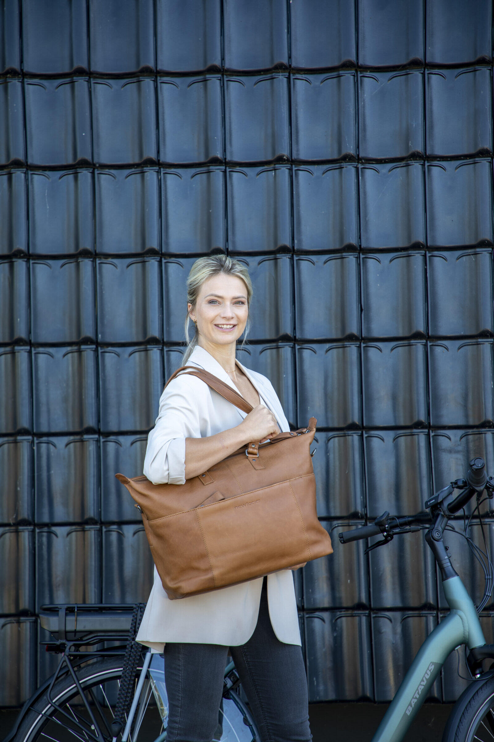 Borsa per bici da portapacchi Newlooxs Verla Cognac 6/7
