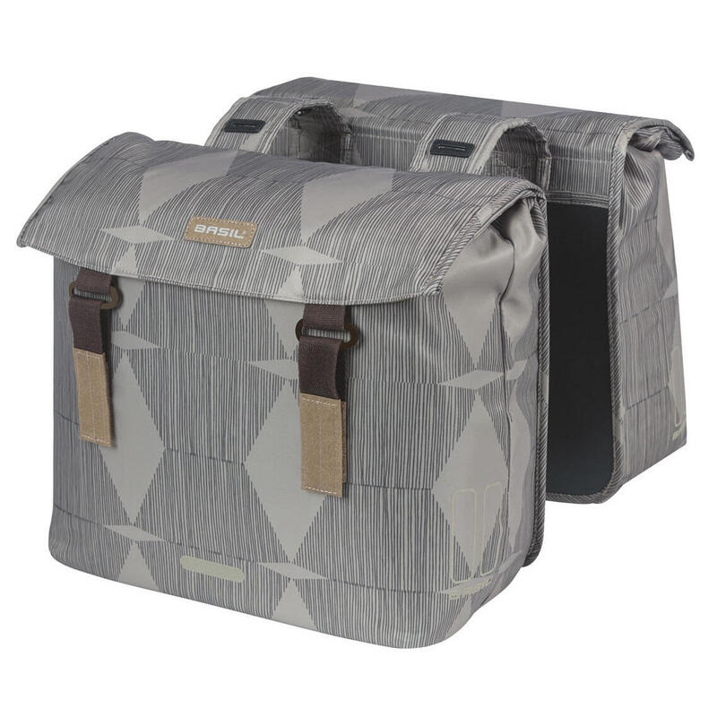 Elegancia de albahaca - bolsa de bicicleta doble - 40-49 litros - Chateau Taupe