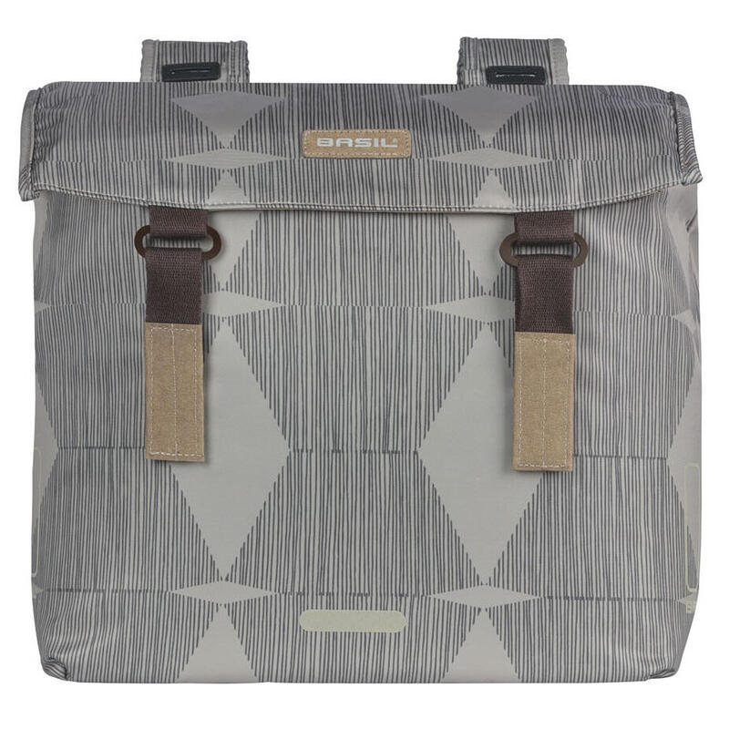 Elegancia de albahaca - bolsa de bicicleta doble - 40-49 litros - Chateau Taupe