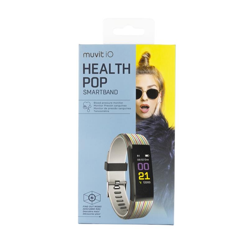 muvit IO Pulsera de Actividad y Salud HEALTH POP Rayas Multicolor