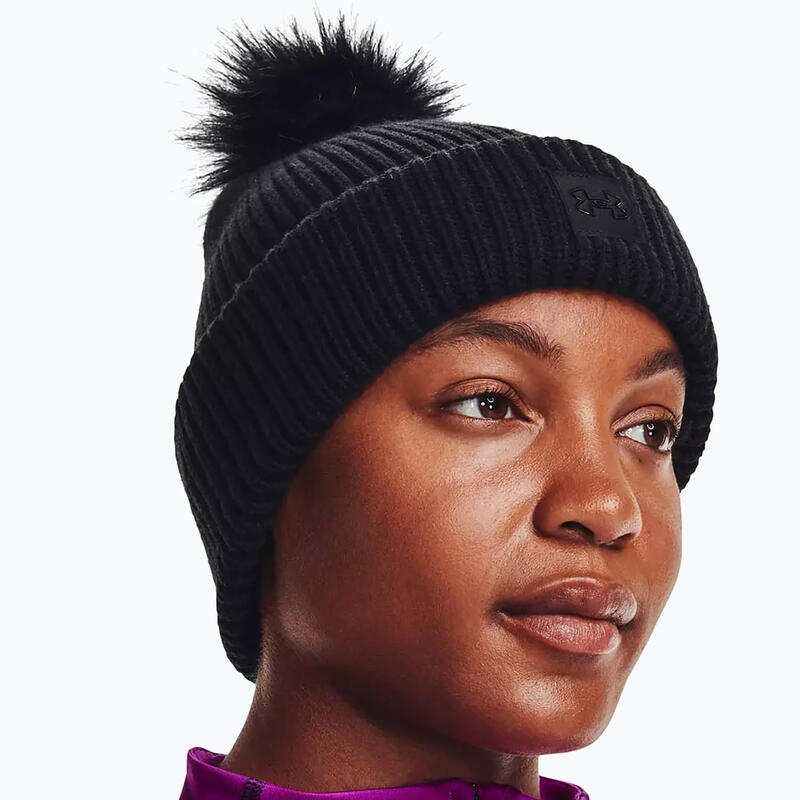 Bonnet d'hiver Under Armour pour femmes Halftime Ribbed Pom