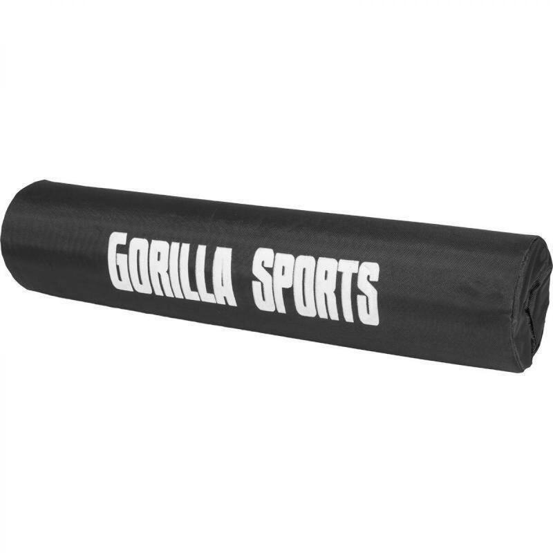 Kit Barra Musculación con Almohadilla Gorilla Sports Comada/Negro 170 cm