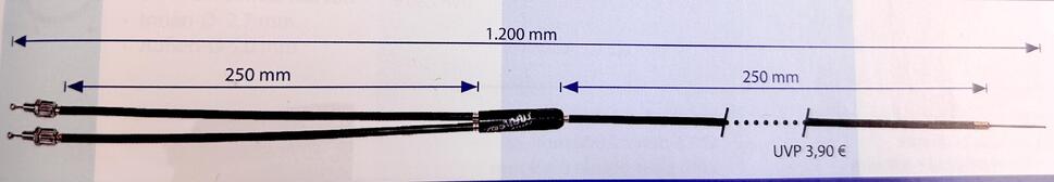 Linka hamulca BMX do wirnika 1200 mm