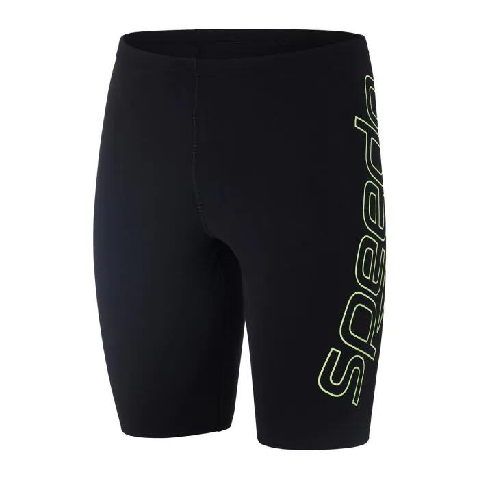 Speedo Boom Logo Placement Jammer - Black/ Bright Zest 5/5