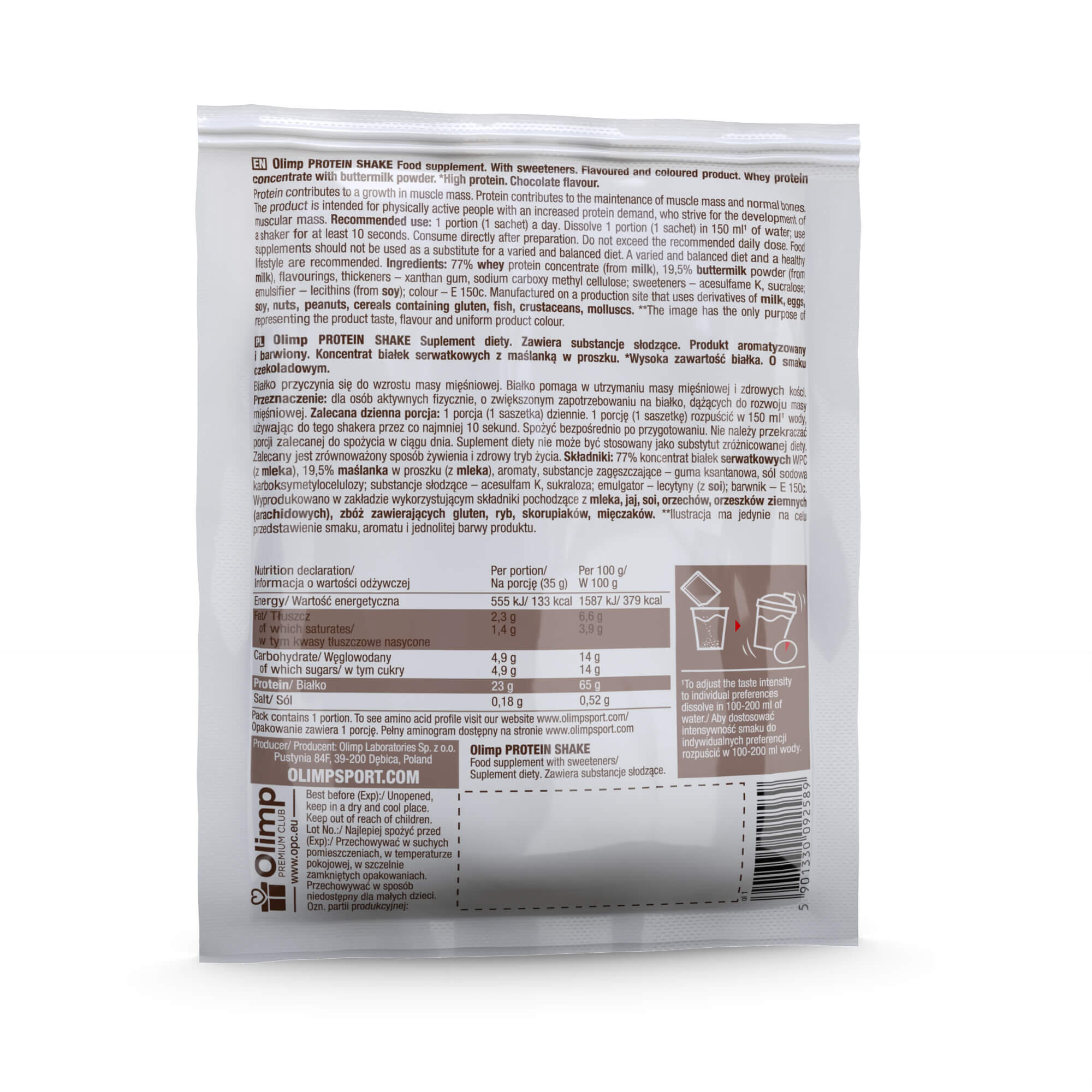 Baton proteinowy Olimp Mr Zerro Protein Bar+ - 50 g Czekolada 2/2