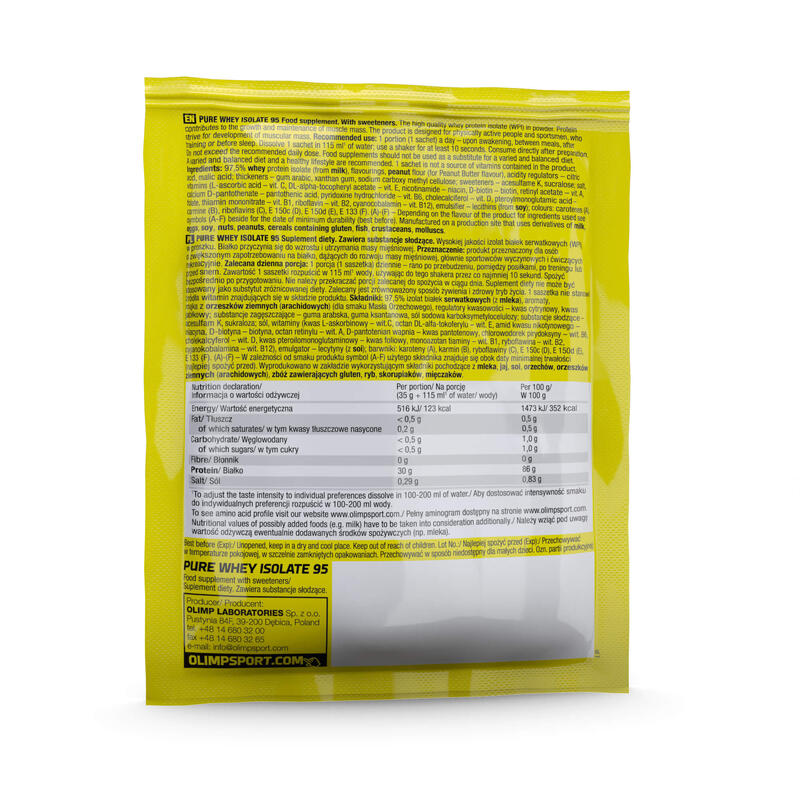 Odżwyka białkowa Olimp Pure Whey Isolate 95 - 35g Lody waniliowe