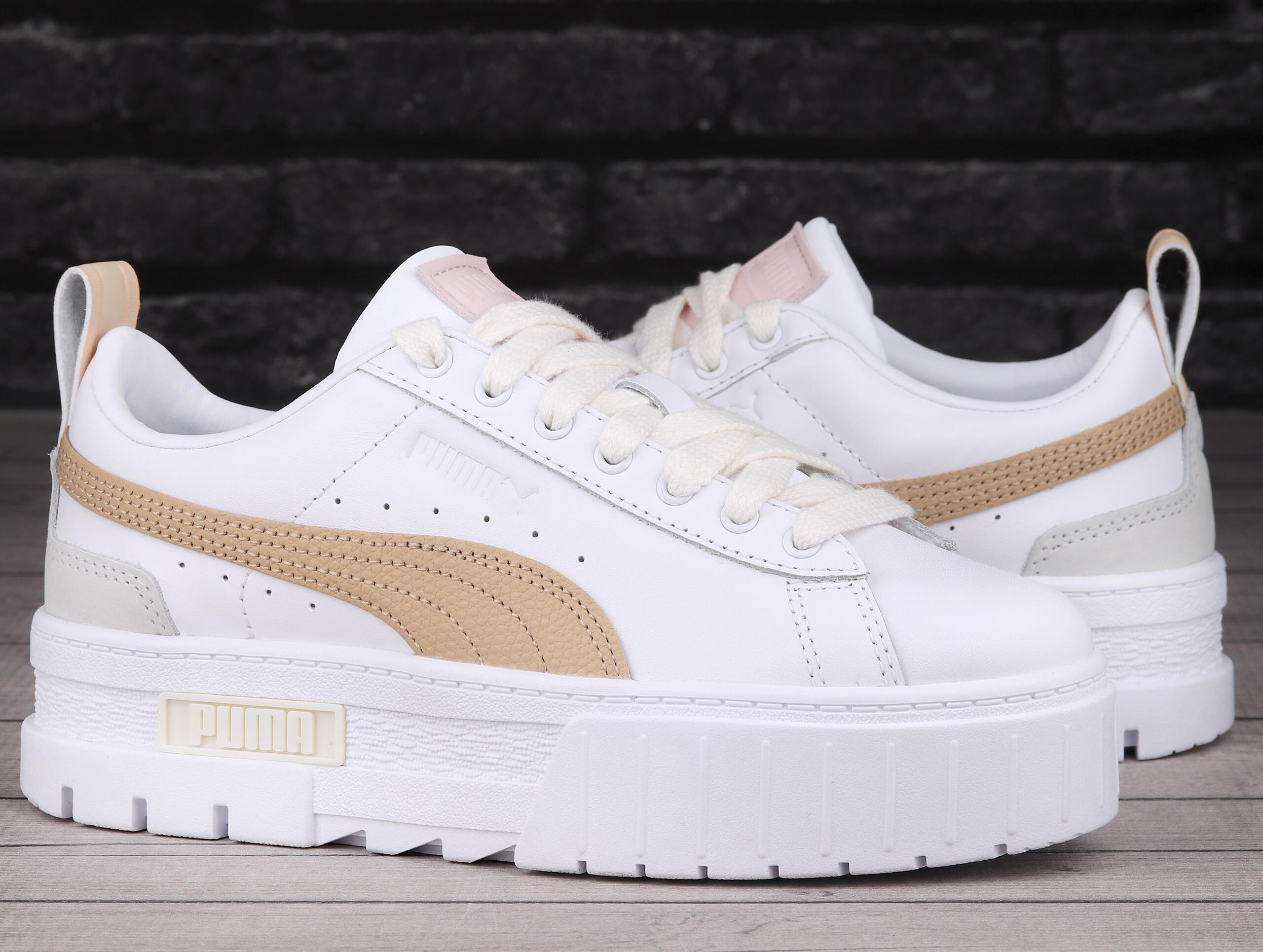 Sapatilhas Mulher Puma Mayze Luxe Branco 2/7