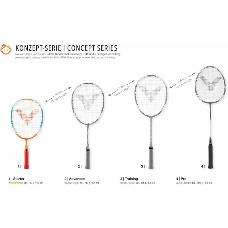 Racchetta da badminton Victor Starter per bambini 3/6