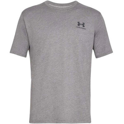T-shirt under armour sportstyle left chest, zwart, mannen