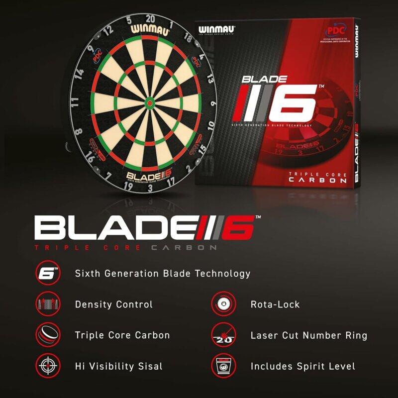 Cible Winmau Blade 6 Triple Core PDC - Professionnelle