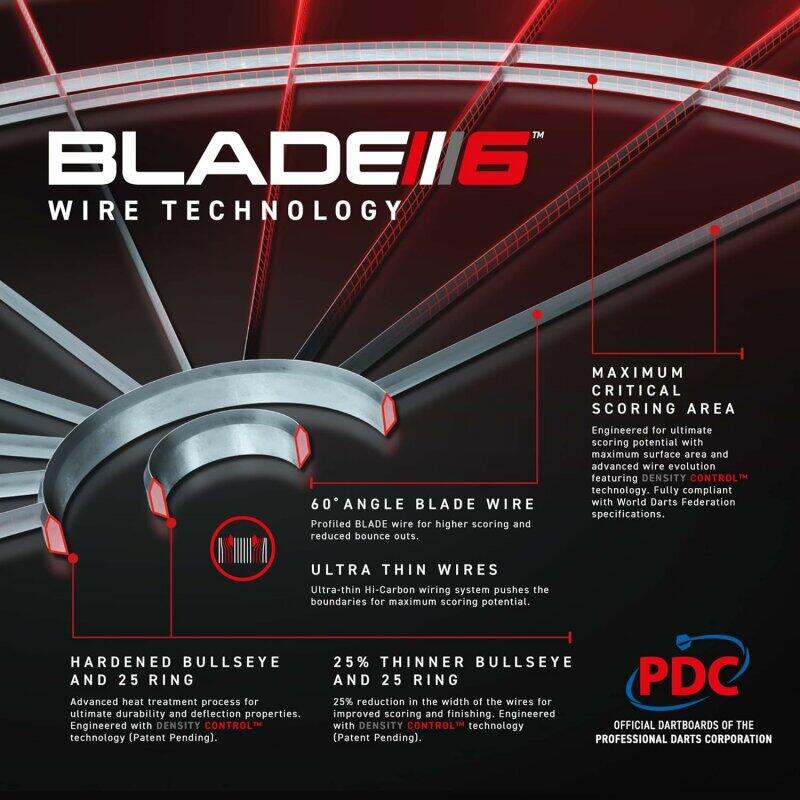 Cible Winmau Blade 6 Triple Core PDC - Professionnelle