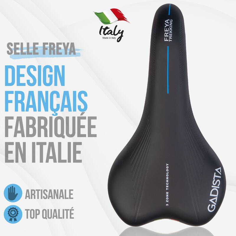 GADISTA France, Selle velo FREYA - Confortable fabriquée en ITALIE - 3ZONES Tech