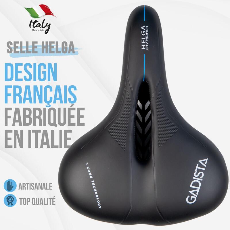 Selle velo HELGA ultra confortable fait mains en ITALIE brevetée 3ZONE