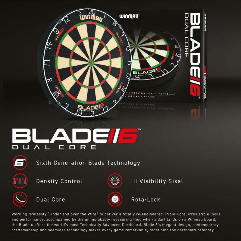 Cible de fléchettes Winmau Blade 6 Dual Core