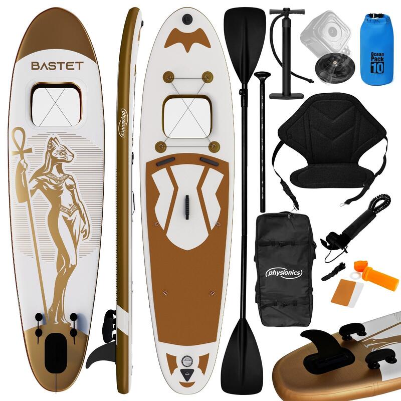 Placa gonflabila Paddle Board, 305 x 76 x 12 cm, auriu