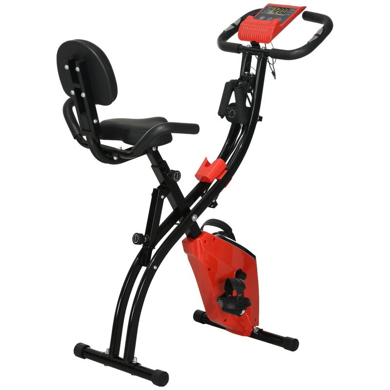 Bicicleta Estática 51x97x115cm Vermelho e Preto HOMCOM