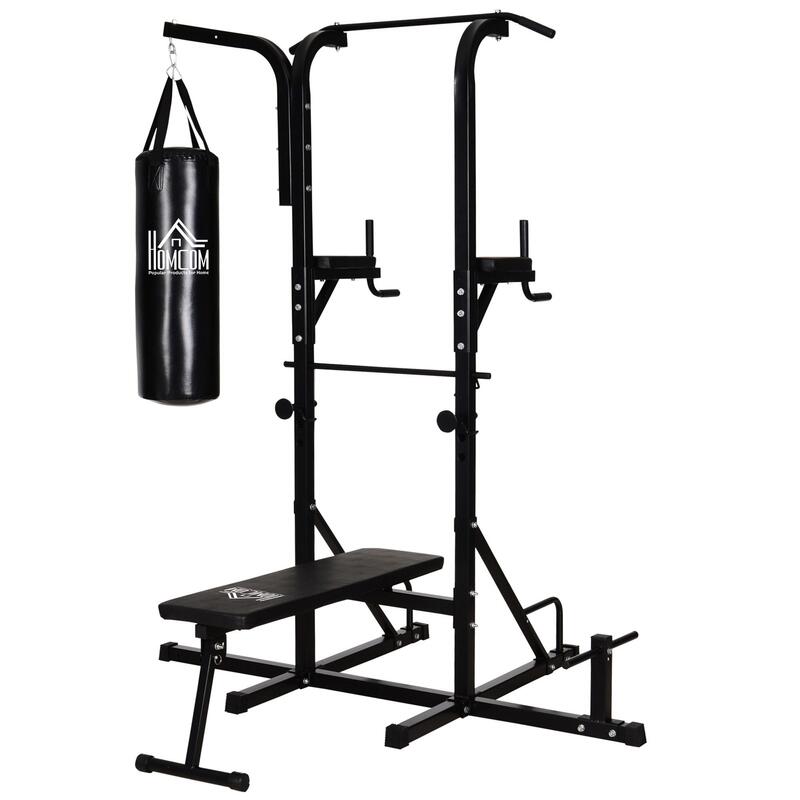 HOMCOM Banco de Pesas Ejercicios de Musculación 175x110x202cm