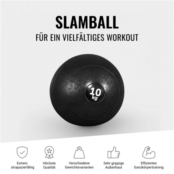 GORILLA SPORTS SLAM BALL CAOUTCHOUC | MUSCULATION | POIDS AU CHOIX DE 3KG À 20KG