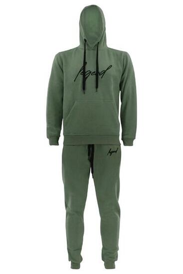 Joggingpak Hoodie Heren/Dames Signature Milano Olive Fitness en Hardlopen