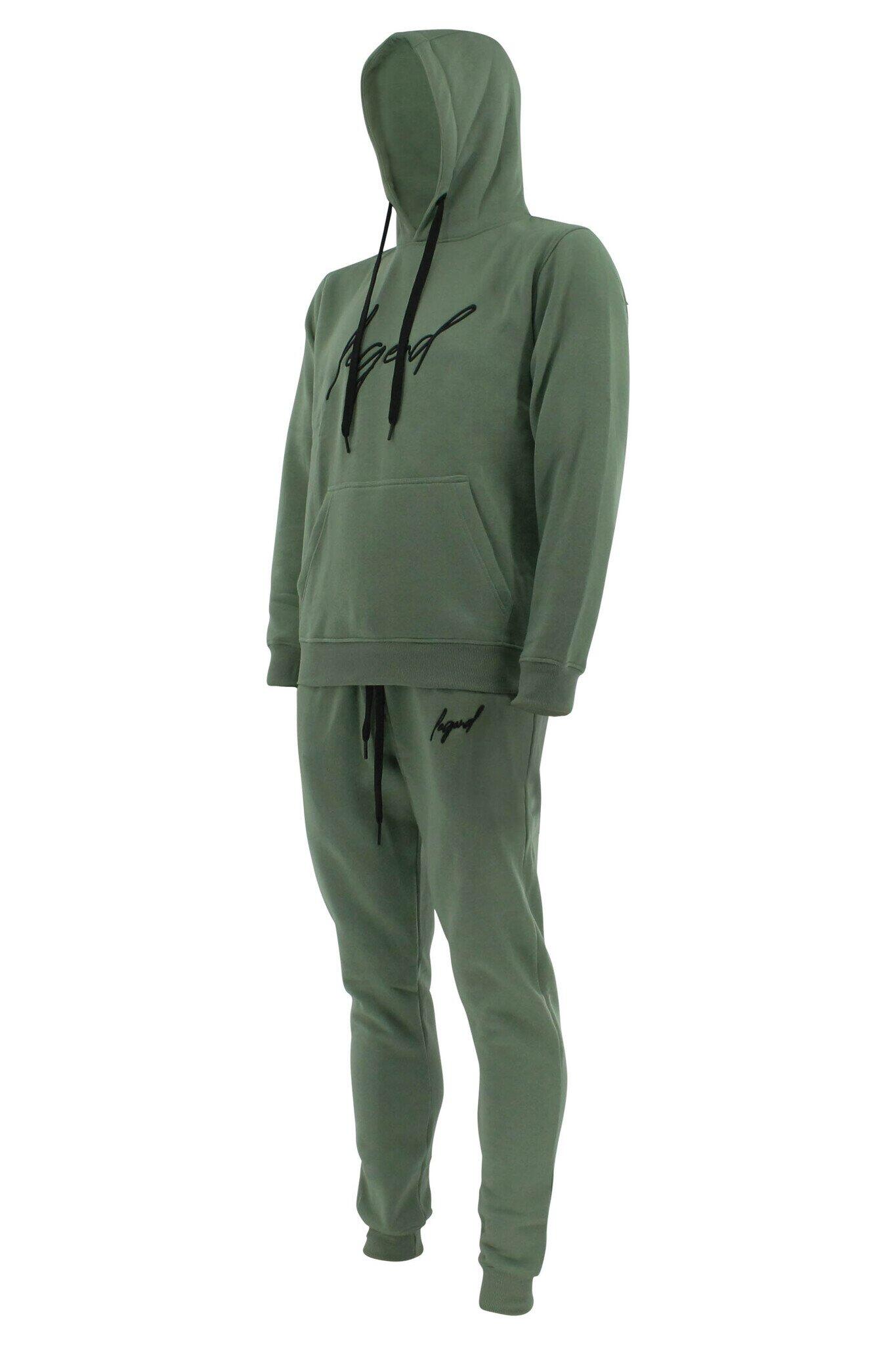 Joggingpak Hoodie Heren/Dames Signature Milano Olive Fitness en Hardlopen 4/5